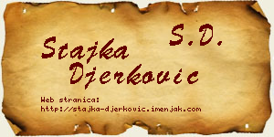Stajka Đerković vizit kartica